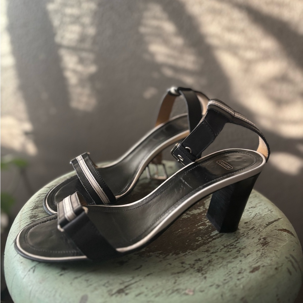 Black Strappy Heeled Sandals